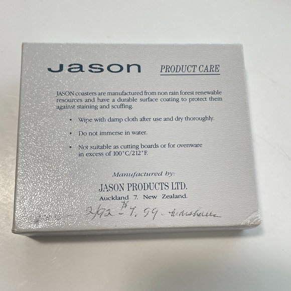 Jason Dining Vintage Jason Drink Coasters Flower Box Cork Backed